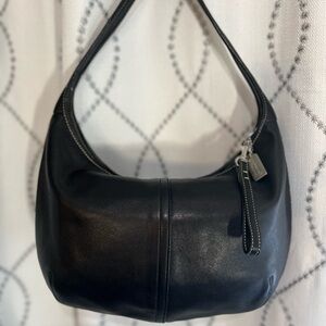 Coach Black Leather Hobo Shoulder Bag